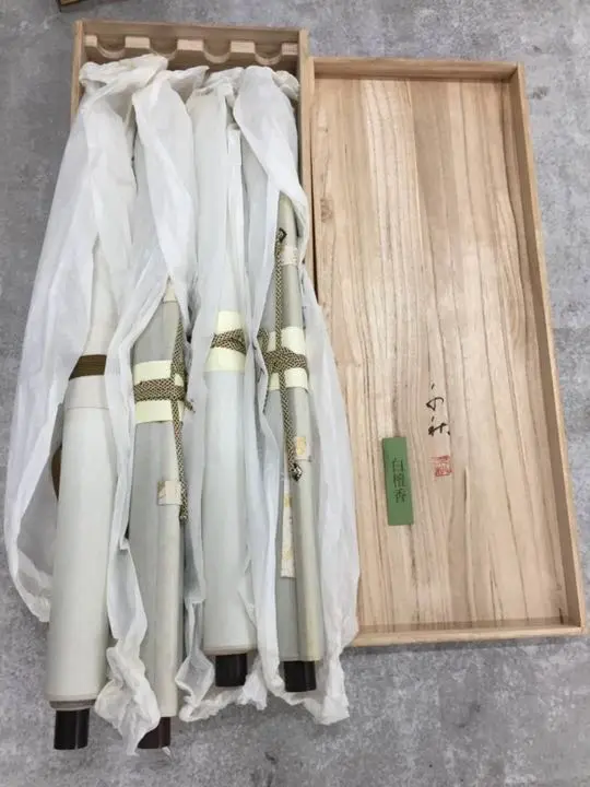 掛軸-1366　小栗千秋　朝顔　共箱 掛軸-1366小栗千秋朝顔共箱