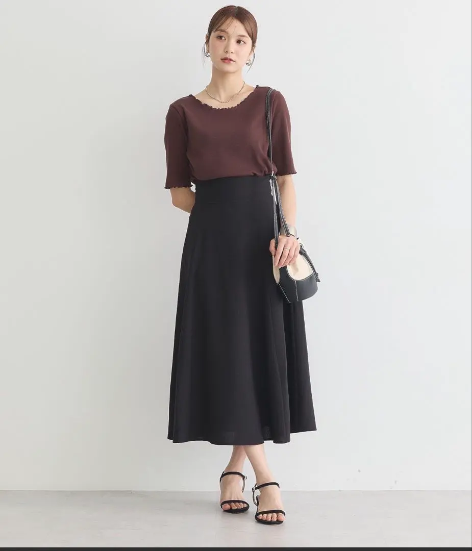 Thumbnail of earth music&ecology Back Lace-up Skirt Black S