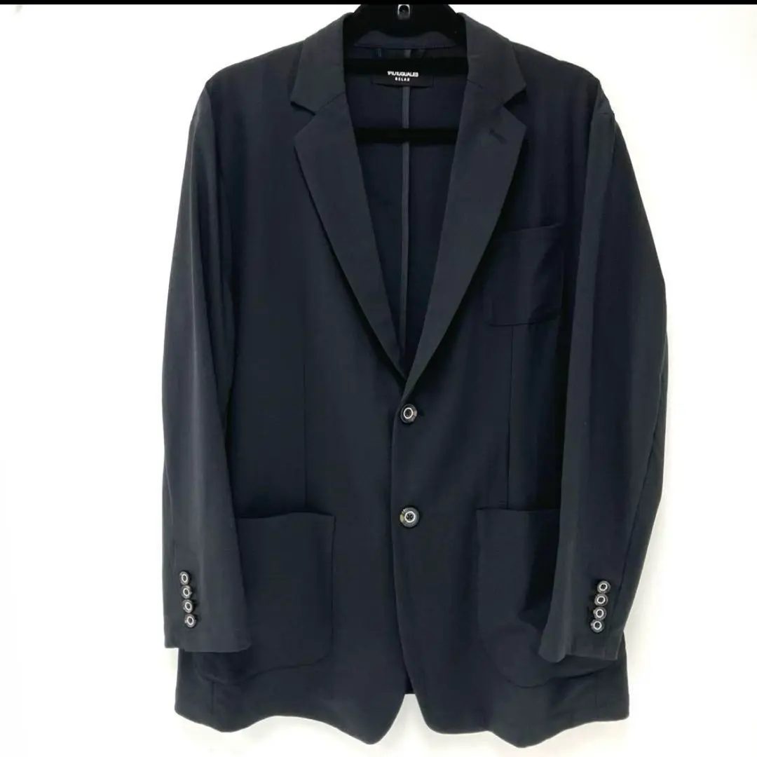 【極美品】 1PIU1UGUALE3 RELAX パイル地 ジャケット ネイビー 極美品】 1PIU1UGUALE3 RELAX パイル地 ジャケット ネイビー
