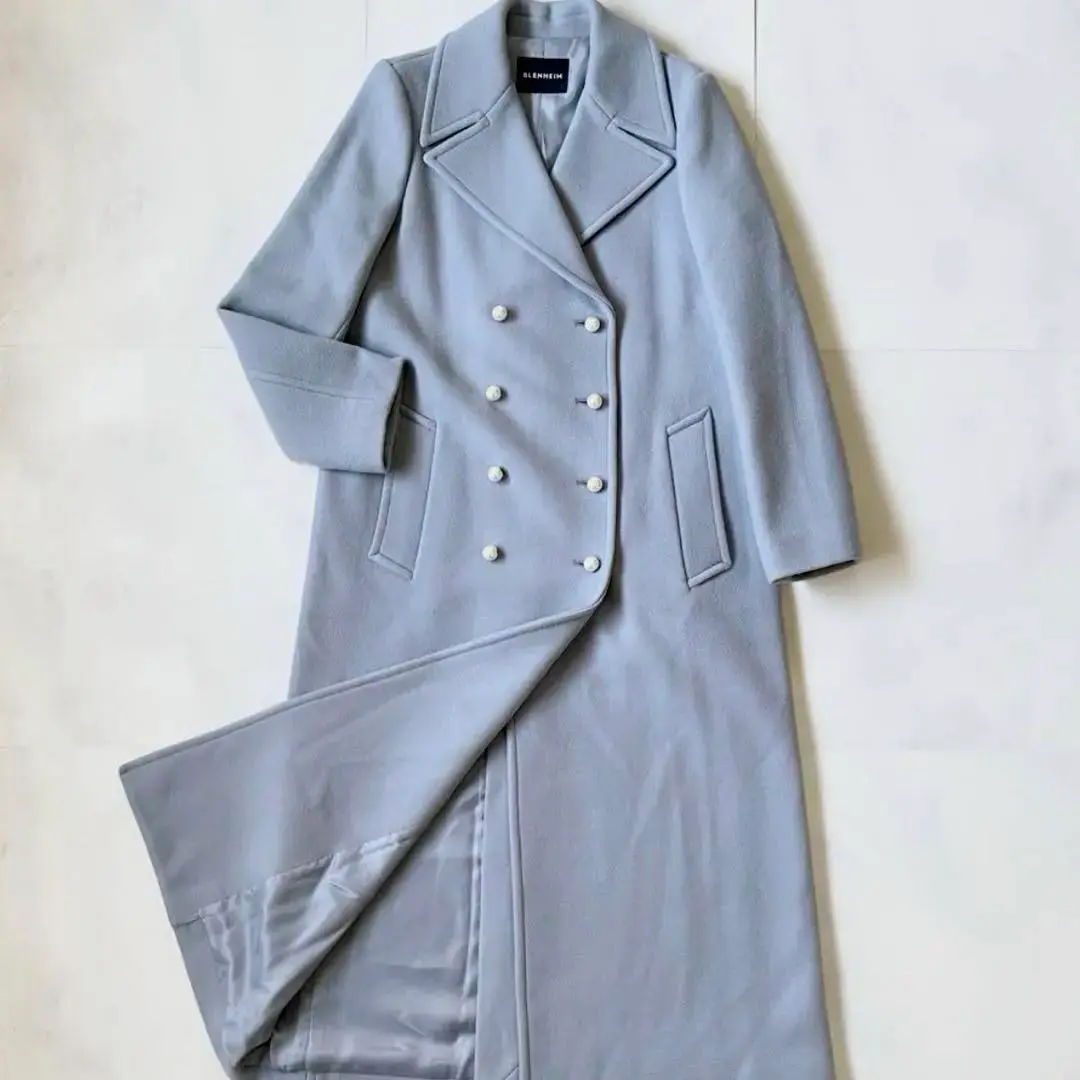 ブレンヘイム　ロングコート ネイビー　S 美品 楽天市場】コート アウター レディース 大きい胸専用 ロング丈