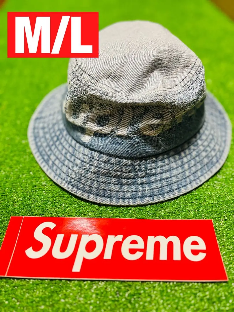 S*E様 Supreme Logoバケットハット Supreme(シュプリーム) 23AWPunched Denim Crusher Dyed Beige