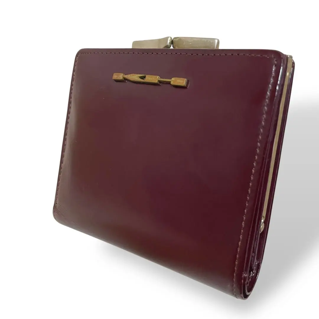 【美品】KATHARINE HAMNETT 長財布　がま口　花柄エンボス加工 美品】KATHARINE HAMNETT 長財布 がま口 花柄エンボス加工