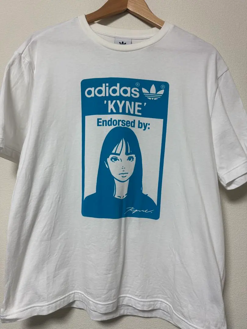 送関込 KYNE adidas Graphic Tee キネ アディダス Tシャツ KYNE × ADIDAS スタンスミス グラフィックTシャツ S ホワイト