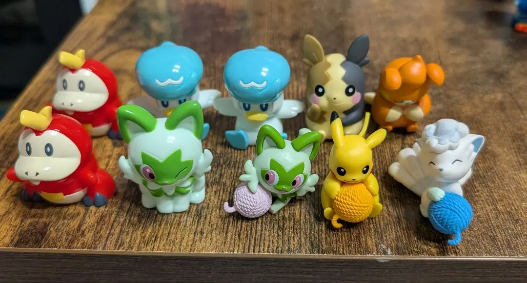 Thumbnail of Pokemon figures for sale, bundled together, with extras