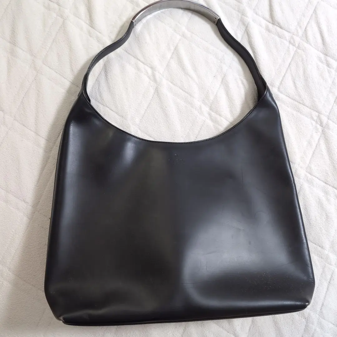 GUCCI 黑色皮革肩背包 的縮圖