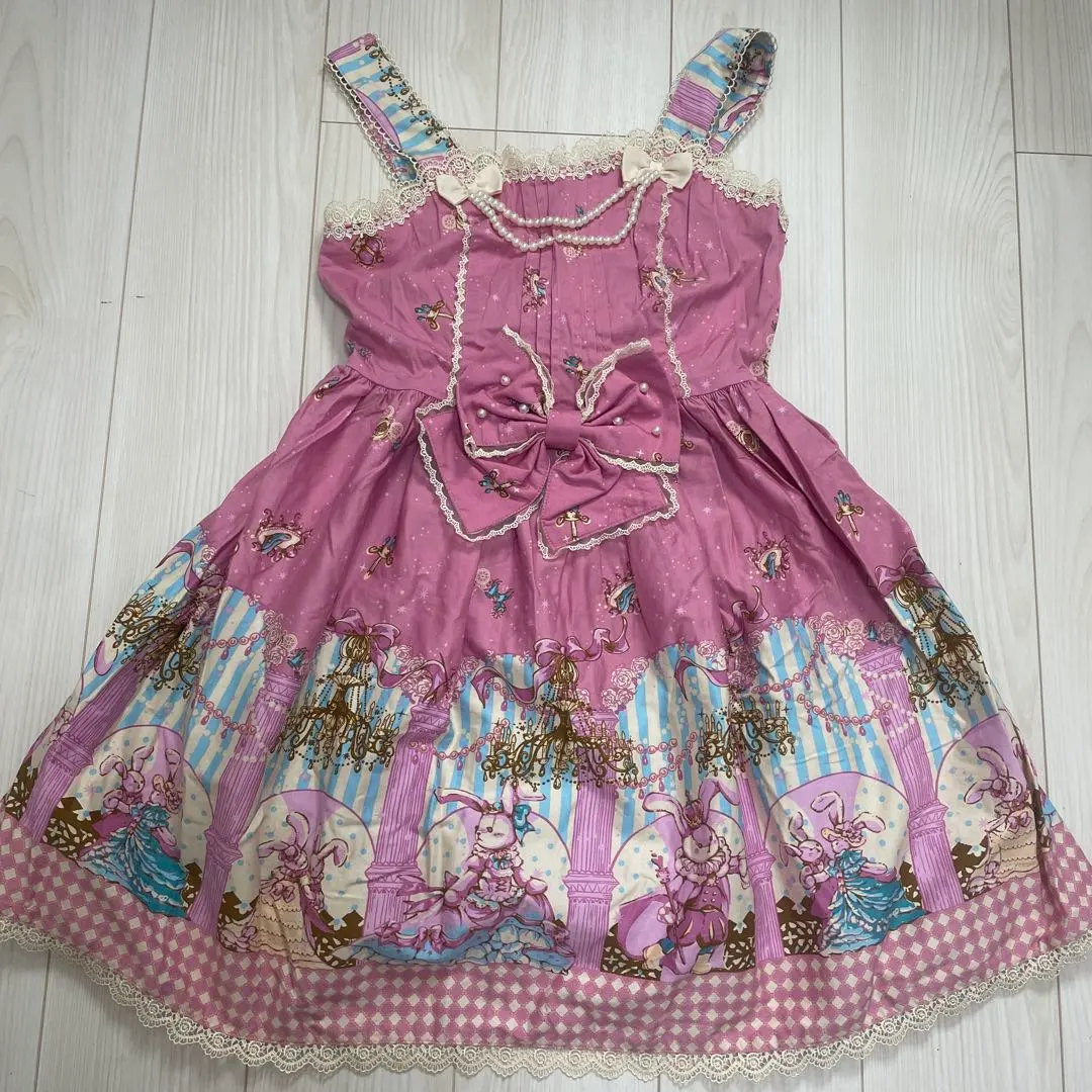 Thumbnail of BODY LINE Pink Jumper Skirt, Size L