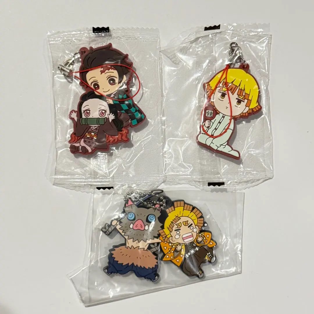 Thumbnail of Demon Slayer Rubber Mascot Buddy Colle: Tanjiro Kamado, Nezuko Kamado, Zenitsu Agatsuma, and Inosuke Hashibira