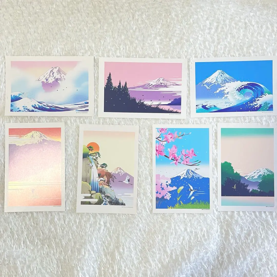 Thumbnail of Ryuji Kawano Mount Fuji Landscape Japanese Painting Japanese-style Postcard Set of 7
