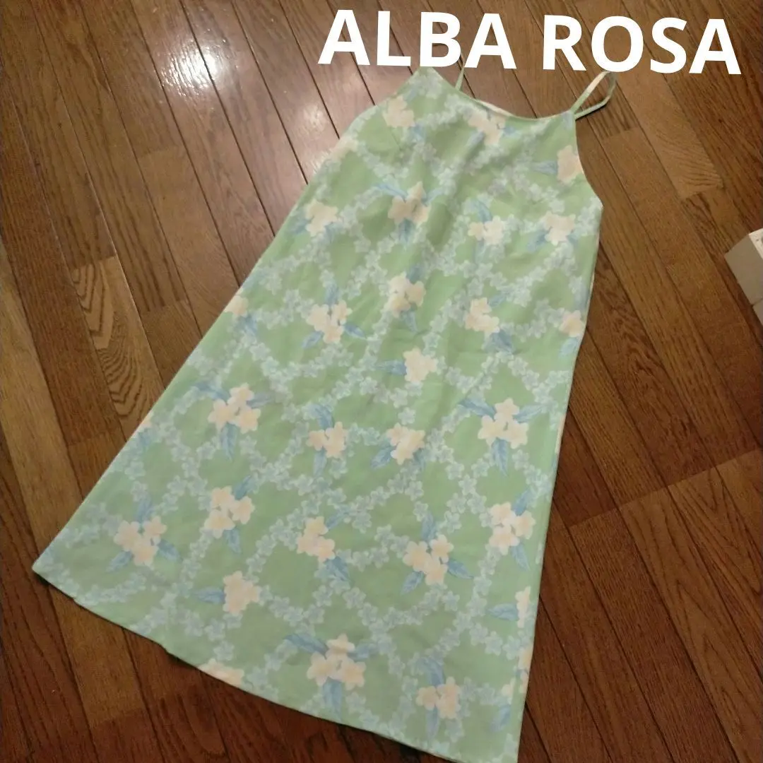 ALBA ROSA 花柄ハイネック半袖ミニワンピース Fサイズ ALBA ROSA 花柄ハイネック半袖ミニワンピース Fサイズ