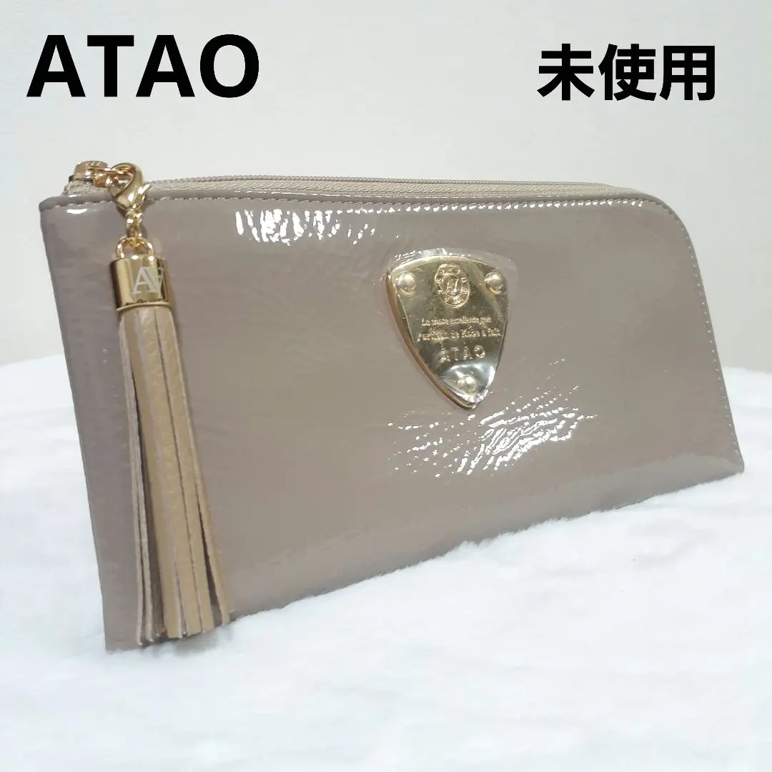 未使用⭐️アタオ リモ 長財布 L字 エナメル シェブロン グレージュ タッセル 楽天市場】【ATAO公式】limo(リモ)シェブロン/元祖L字長財布