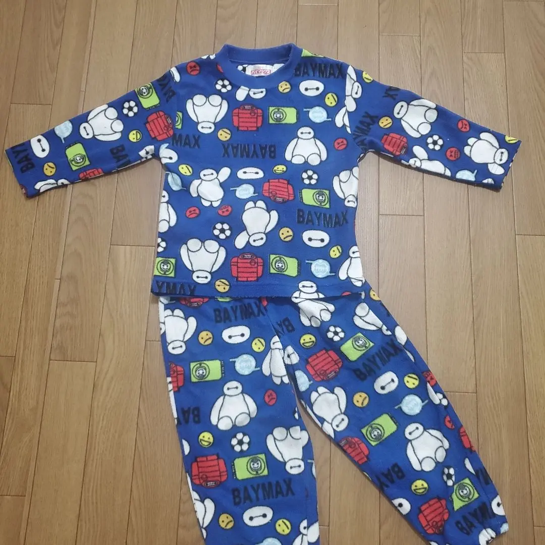 Thumbnail of [Rare] Baymax Long-Sleeved Pajamas Winter Fleece Blue 110