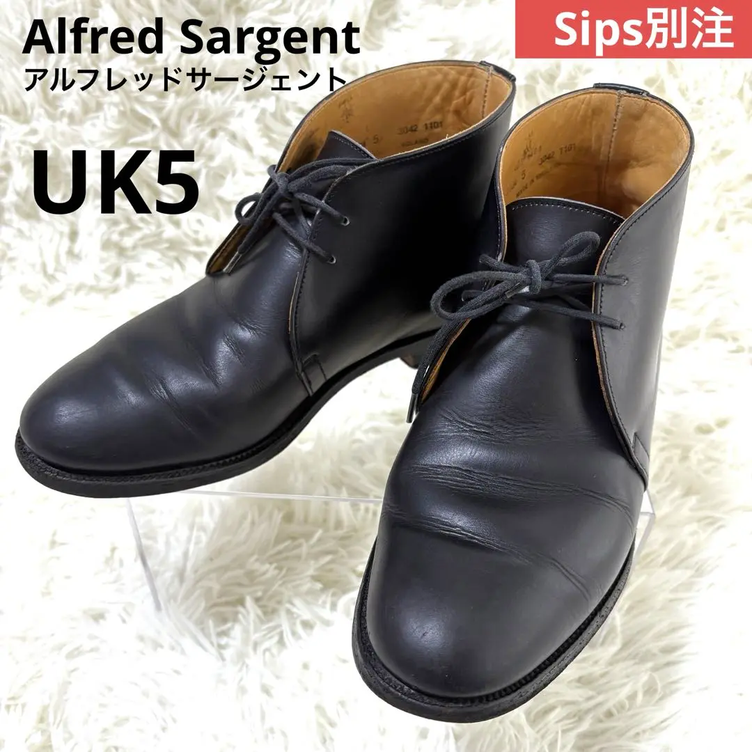 【美品】アルフレッドサージェント チャッカブーツ レザーソール 牛革 ブラック 2025年最新】alfred sargent チャッカブーツの人気アイテム