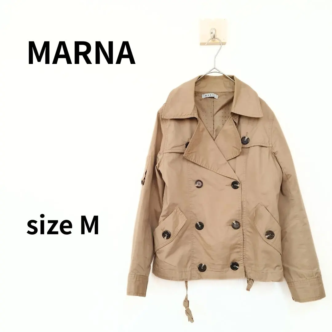 Thumbnail of MARNA Short Trench Coat Jacket M Size 1654
