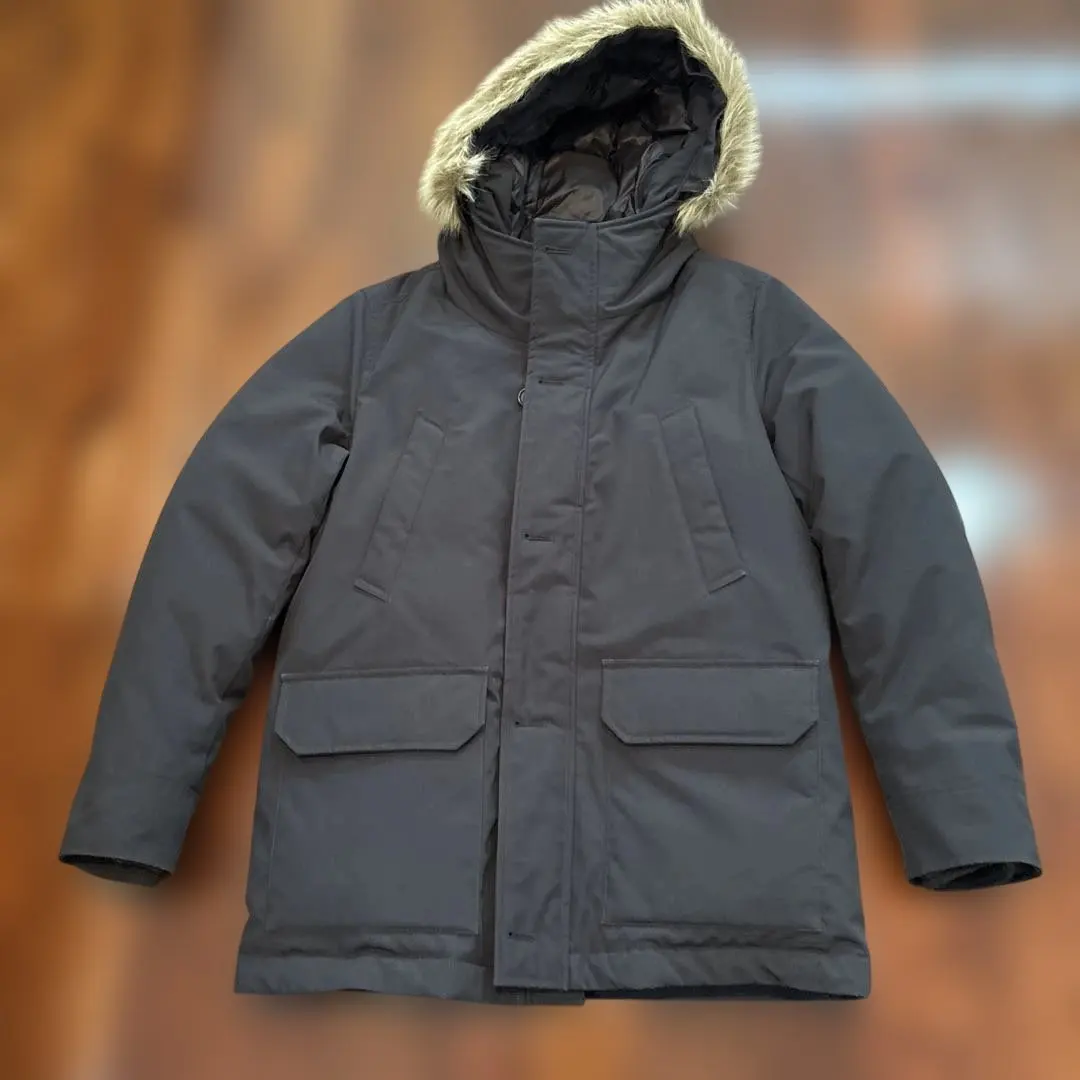 Thumbnail of Uniqlo Black Down Jacket with Fur