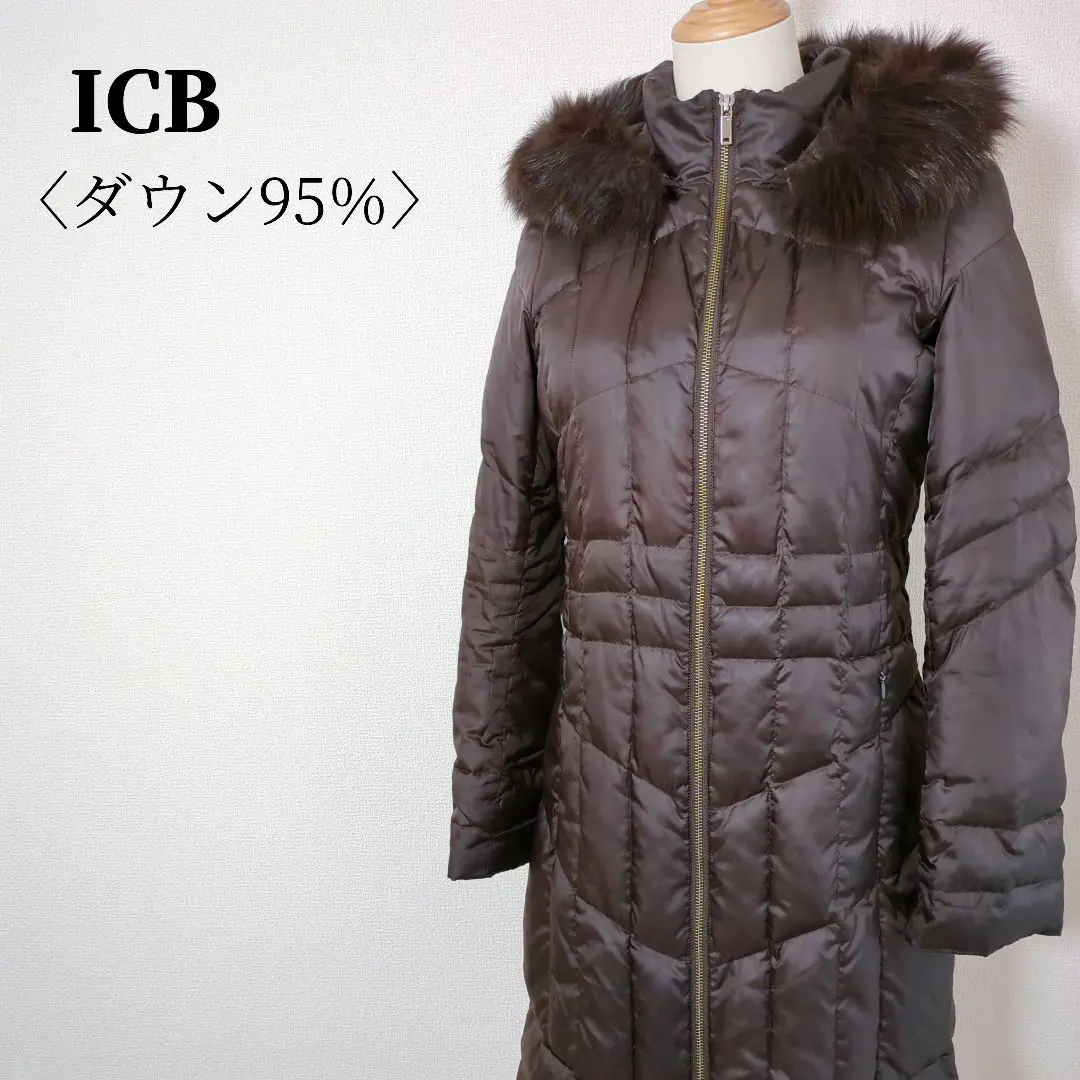 華*様 iCB アイシービー ダウンコート　ファー　Aライン　ベルト付　M〜L 早い者勝ち】GRL グレイル ベルト付きファーダウンコート GYDA
