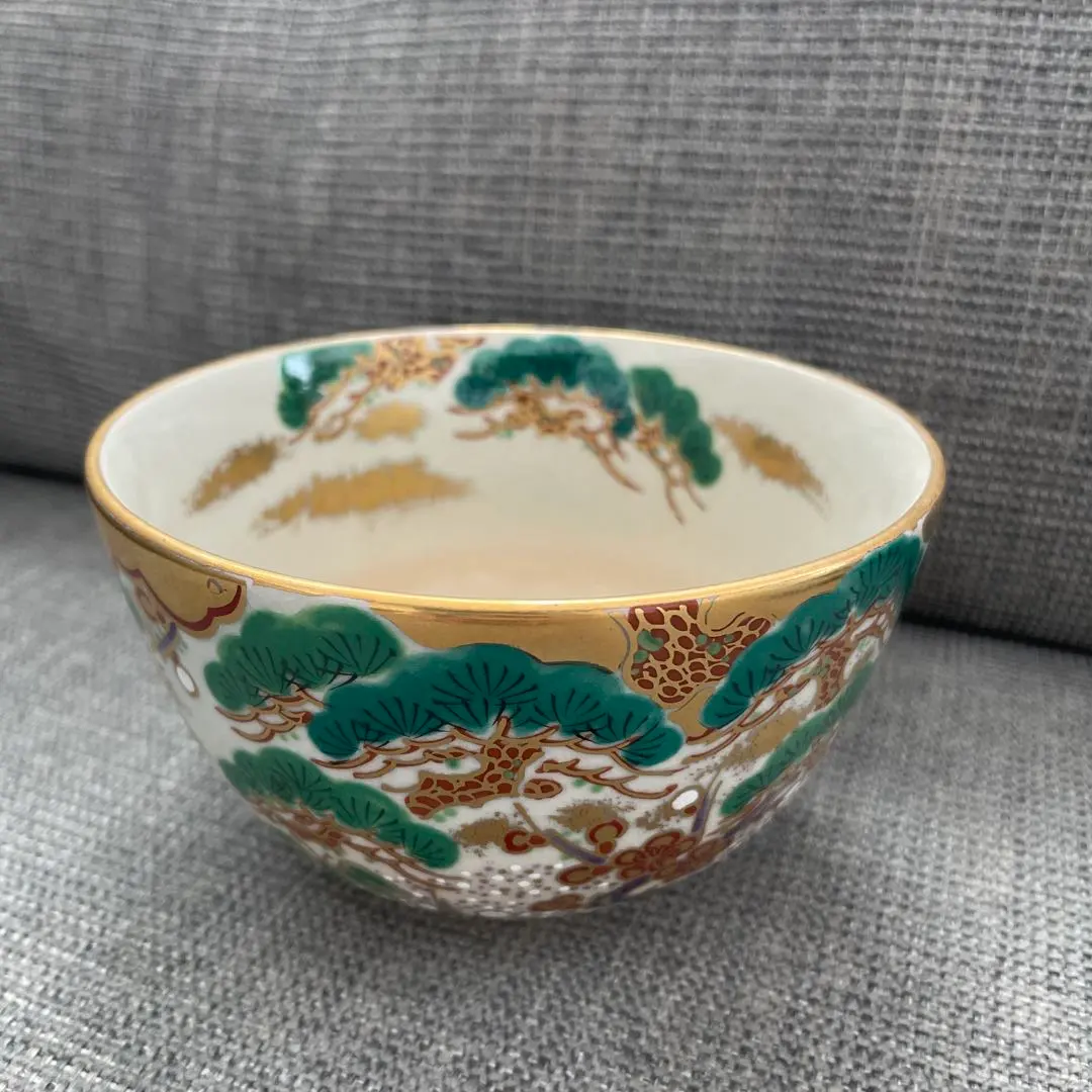 京焼　鈴木清安作　色絵金彩　仁清　菖蒲文　数茶碗　十客　共箱　V　R7058B Amazon.co.jp: 京焼 鈴木清安作 色絵金彩 仁清 菖蒲文 数茶碗 十