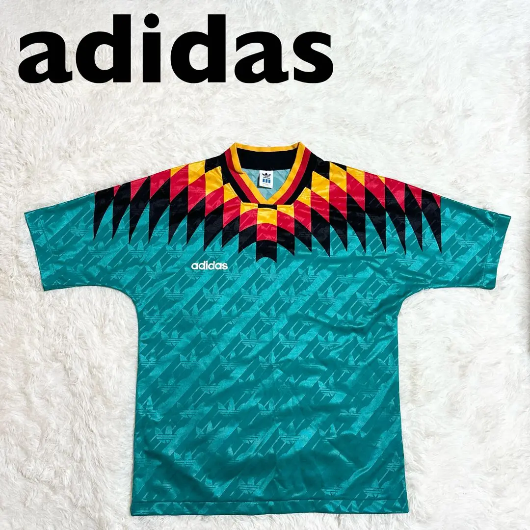 adidas サッカー　ドイツ代表 アウェイ　ユニフォーム　エンブレム　緑　Ｌ adidas サッカー ドイツ代表 アウェイ ユニフォーム エンブレム