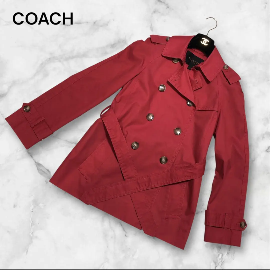 COACH  コーチ　トレンチコート　レッド 2025年最新】コーチ カラー：レッド系 トレンチコート