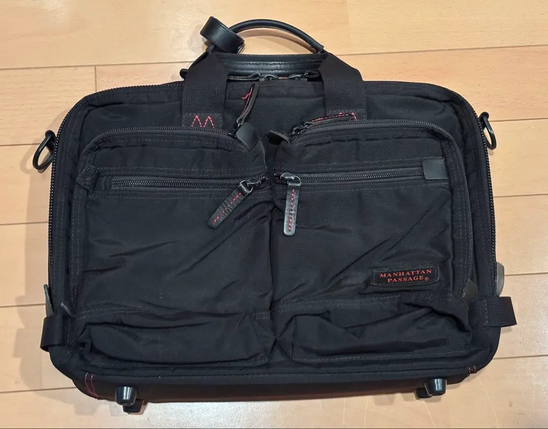 Thumbnail of MANHATTAN PASSAGE Business Bag 2-way Black Red #8105