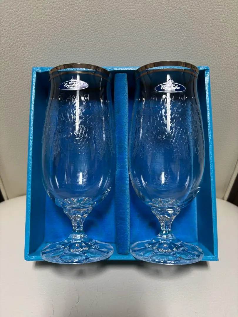 チェコ共和国製 BOHEMIA CRYSTAL 花瓶 2脚セット チェコ共和国製 BOHEMIA CRYSTAL 花瓶 2脚セット（Vintage
