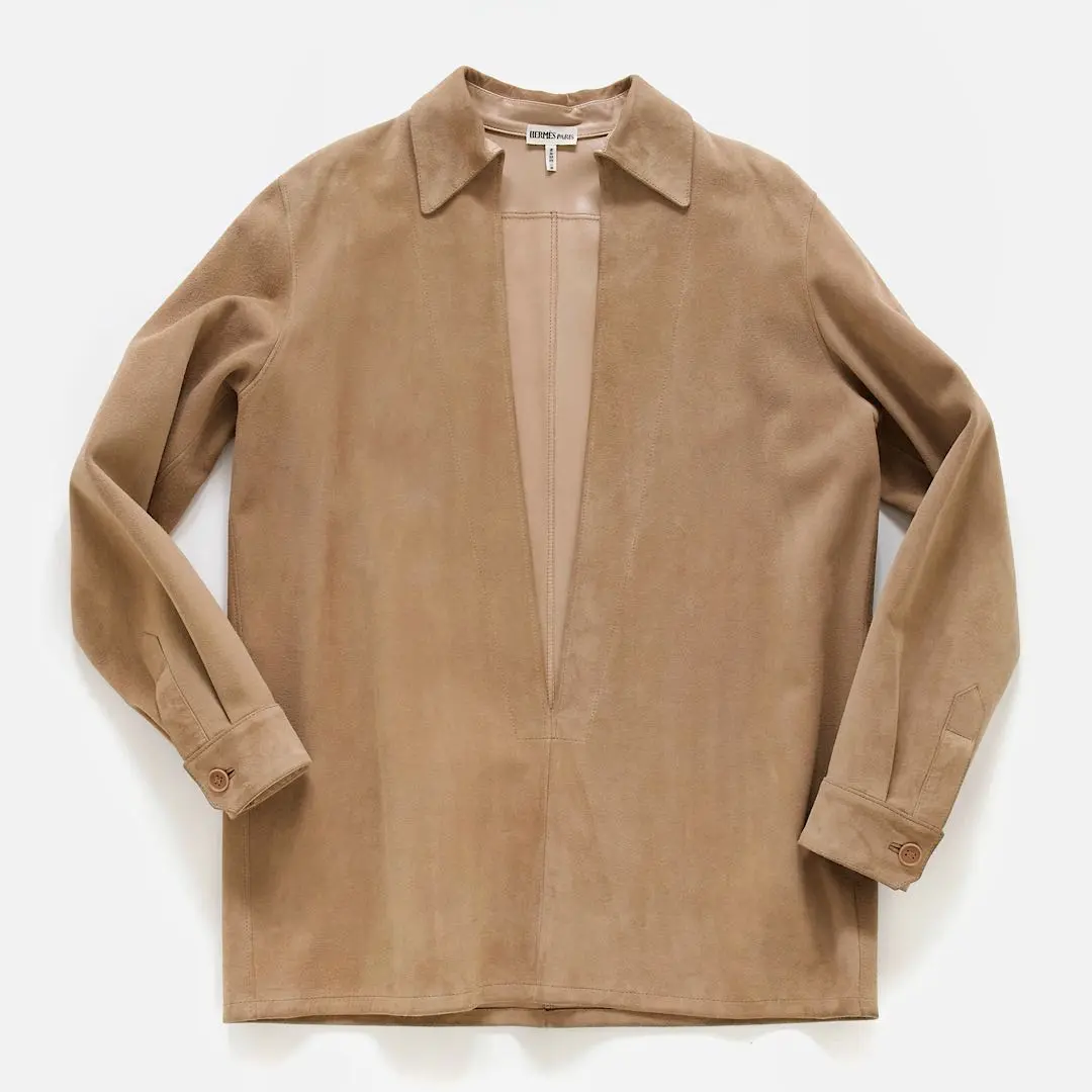 98AW HERMES マルジェラ期 ノーカラージャケット レザー 鹿革 98AW HERMES マルジェラ期 ノーカラージャケット レザー 鹿革