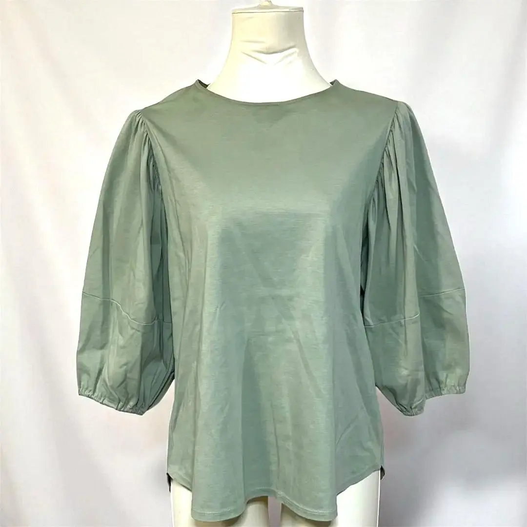 Thumbnail of IT'S.international Dusty Green Cut and Sew Puff Sleeve