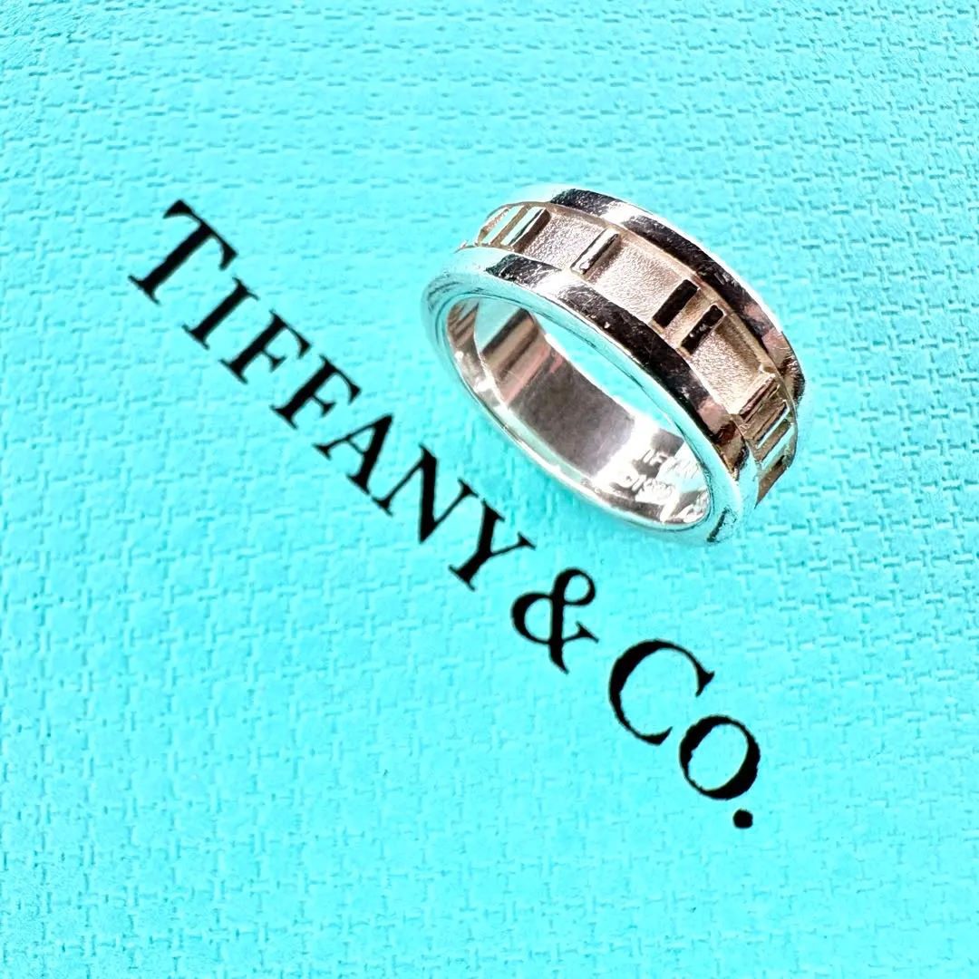 【美品】約8號 蒂芙尼 Tiffany Atlas 環戒 SV925 的縮圖