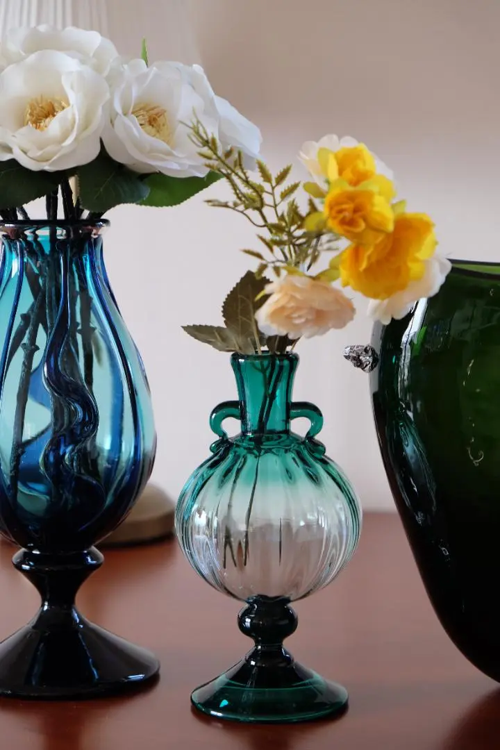 【美品】【希少】倉敷ガラス　横山秀樹　一輪挿し　ガラス工芸 横山秀樹 手吹き硝子展 | 工房イクコ