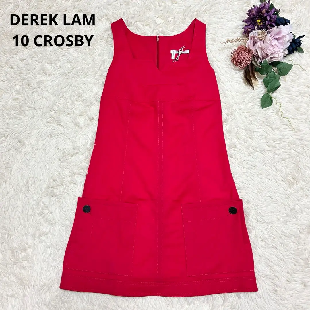新品未使用 10 CROSBY DEREK LDMシルクノースリーブワンピース 2025年最新】10 CROSBY DEREK LAM レディース ひざ丈ワンピース
