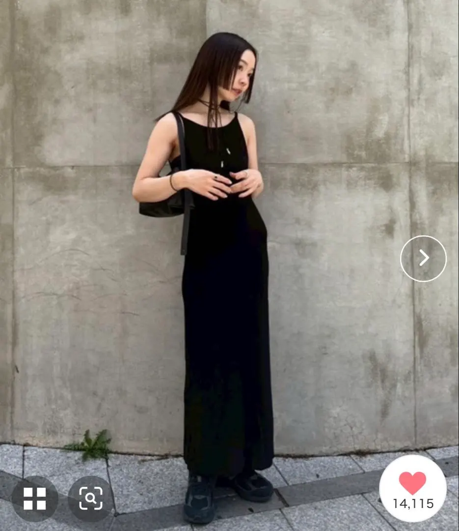 Thumbnail of 【New】2-Way American Sleeve Long Knit Dress - Select Moca