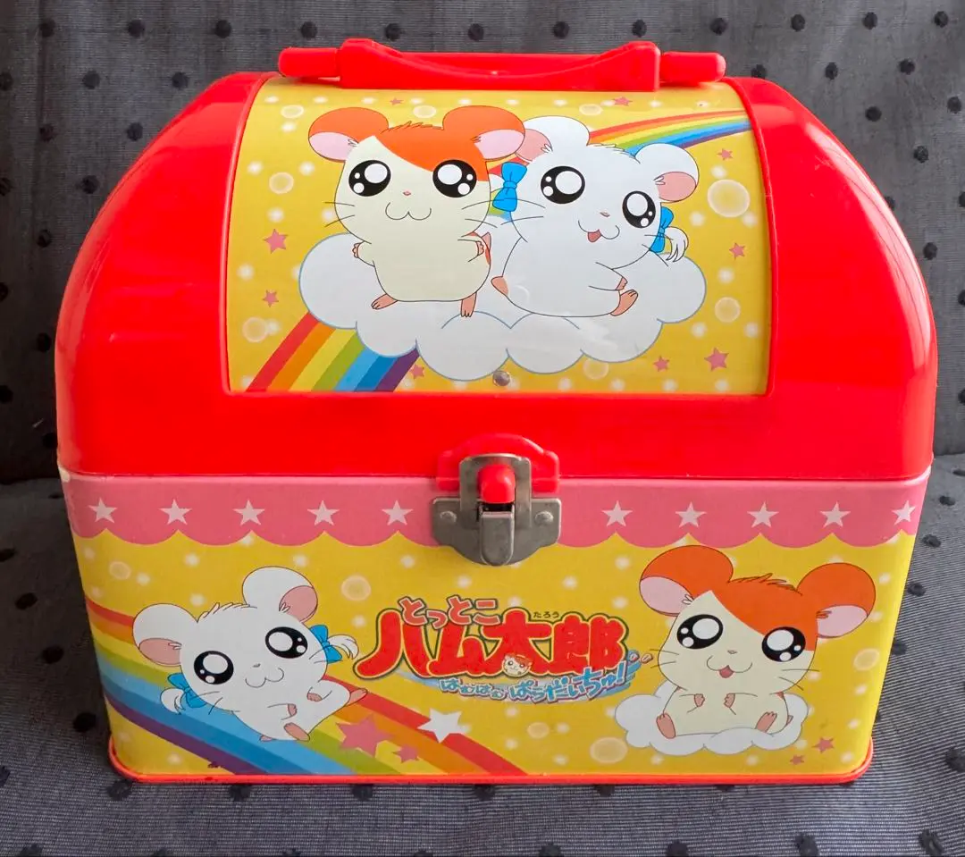【美品】とっとこハム太郎　収納コンテナ(コロコロ付き) 2個 tomei-box03-01.jpg
