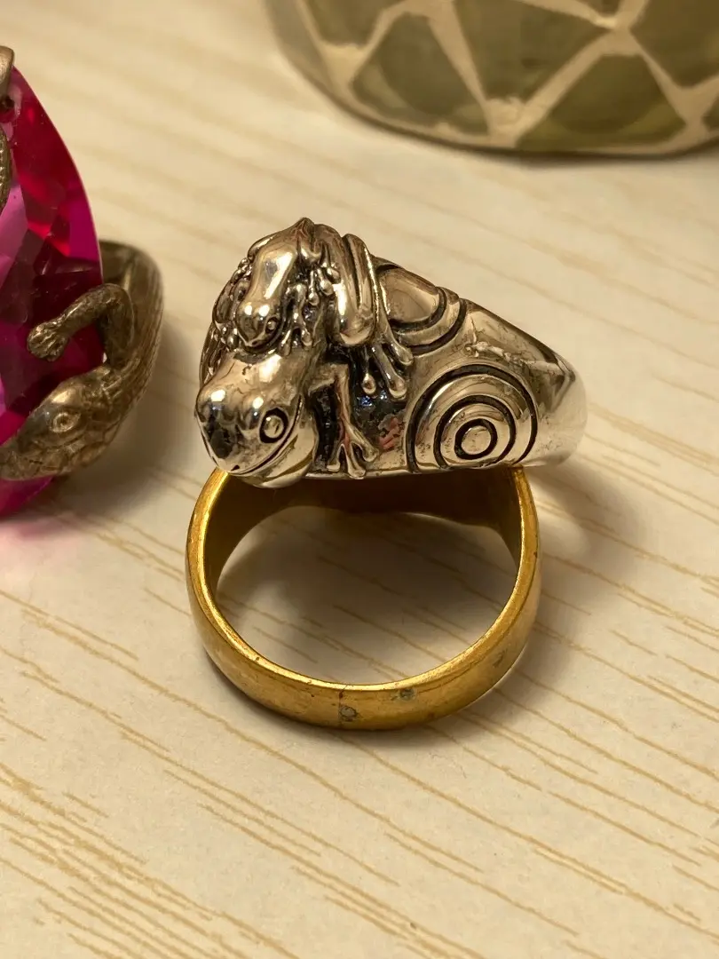 かすう工房　ネックレストップ　カエル 蓮に蛙首飾｜和のシルバーアクセサリーブランド［かすう工房］