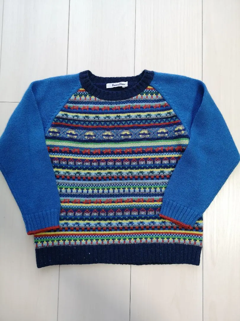 Thumbnail of Excellent condition! Familiar sweater 100 ☆ Knit long sleeve sweatshirt