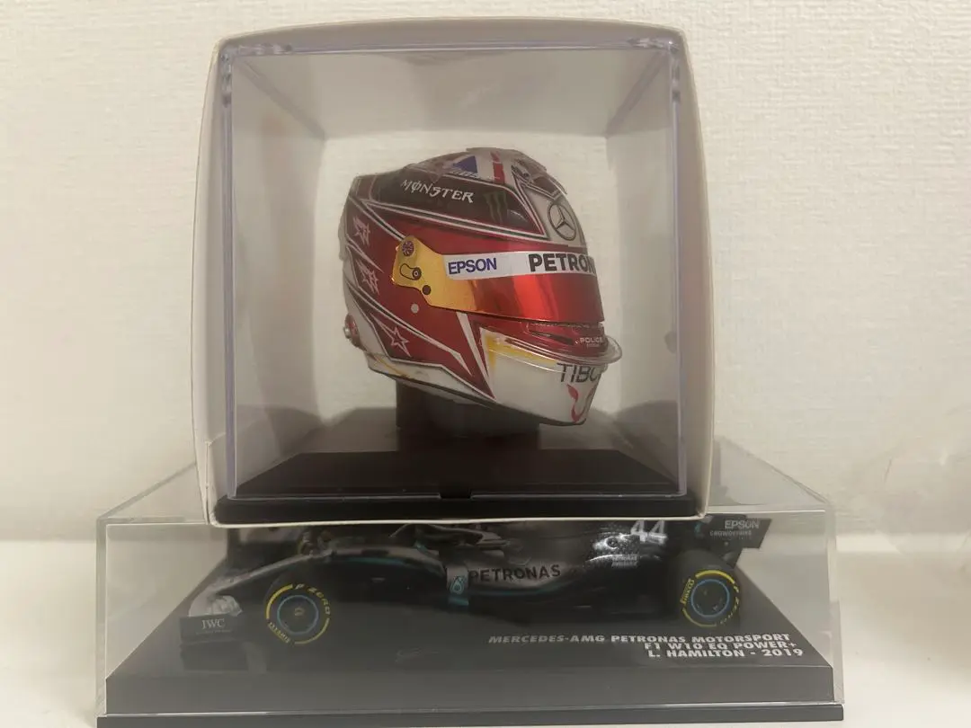 メルセデス　ハミルトン 2019 1/43モデルカー&1/5 ヘルメットセット メルセデスハミルトン 2019 1/43モデルカー&1/5 ヘルメットセット
