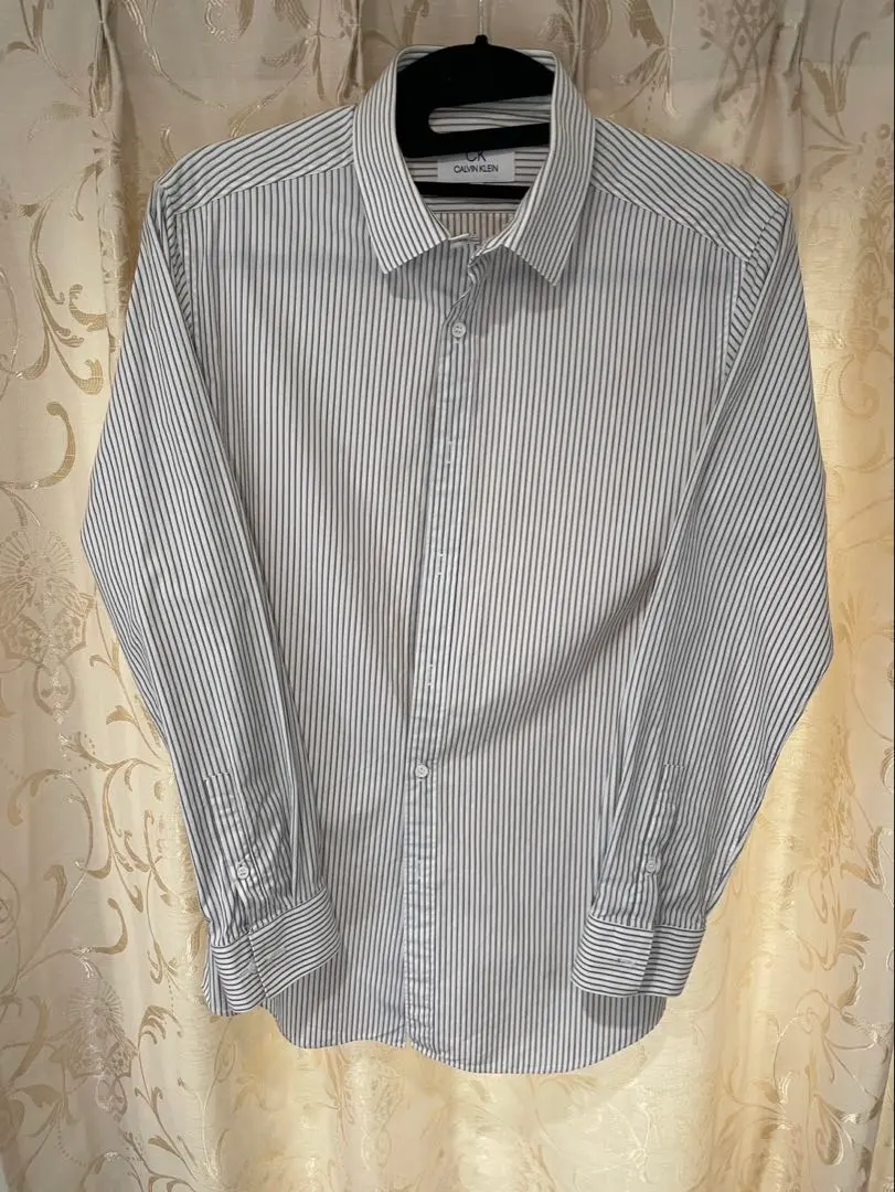 CK CALVIN KLEIN 條紋長袖襯衫 M 的縮圖