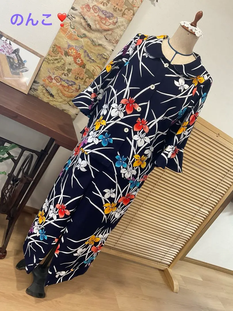 浴衣改造 注染浴衣製成套褲❣️ 的縮圖