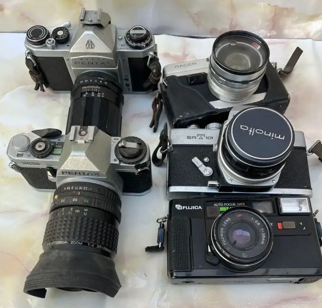 最新コレックション ペンタックスリコーキャノンペトリフィルムカメラ6台 フィルムカメラ