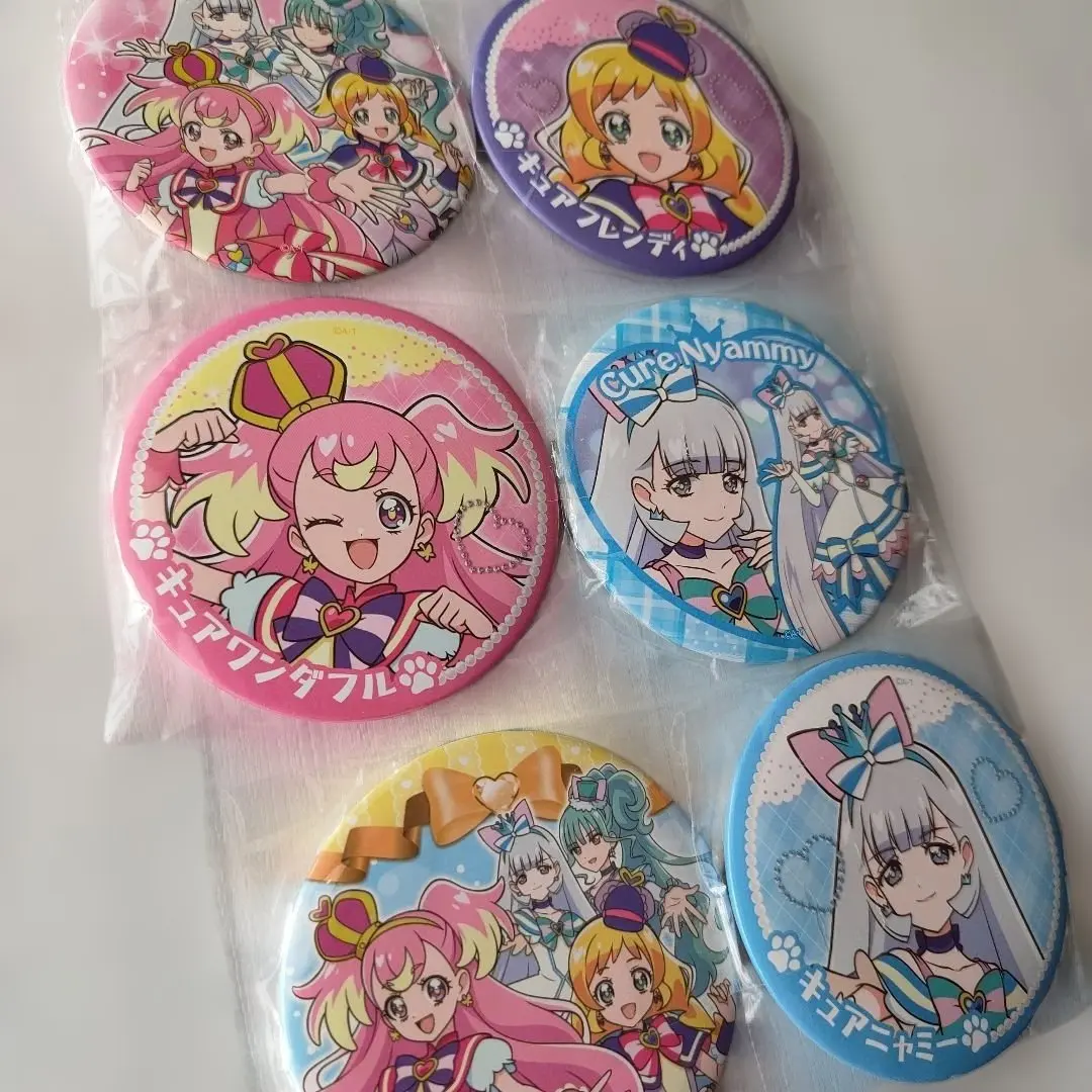 Thumbnail of Precure Wonderful Precure! Can Badges - Set of 6 - New and Unopened