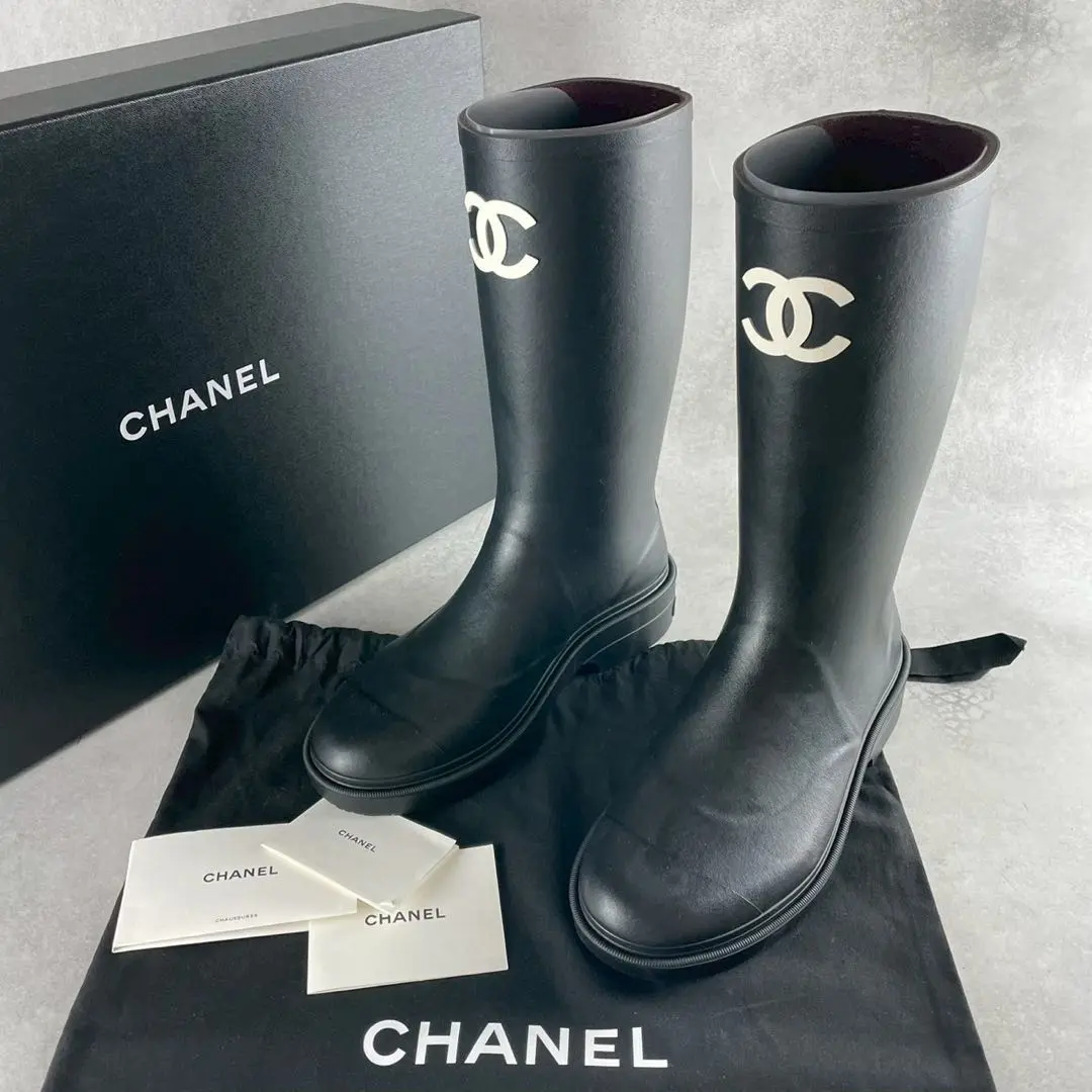 限定お値下げ♪CHANEL ブラック レインブーツ 38 2025年最新】chanel レインブーツ 38の人気アイテム - メルカリ