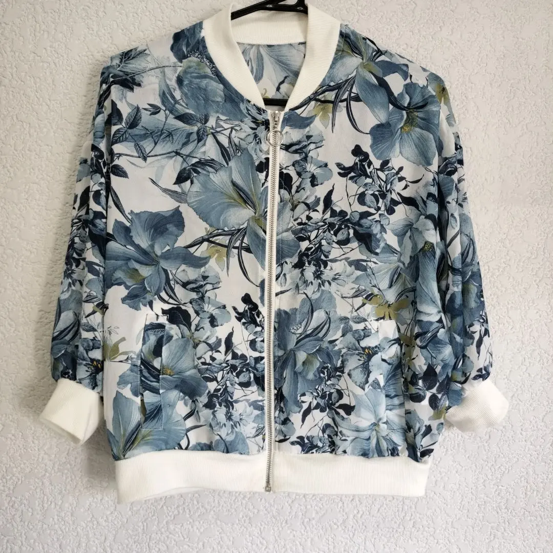 Thumbnail of Floral print blouson jacket