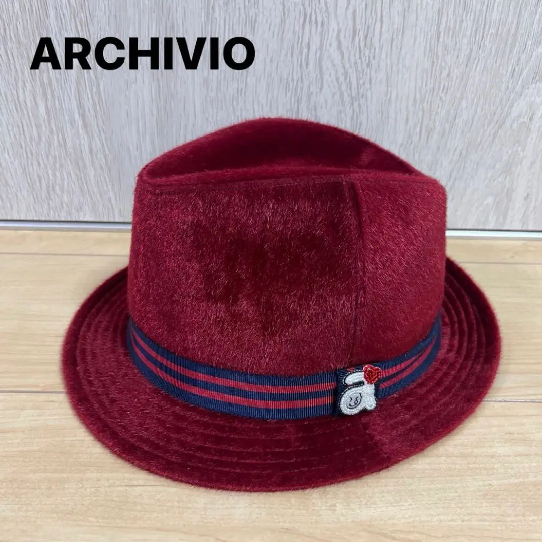 アルチビオ☆archivio☆ハット☆帽子☆レディース☆ワインレッド