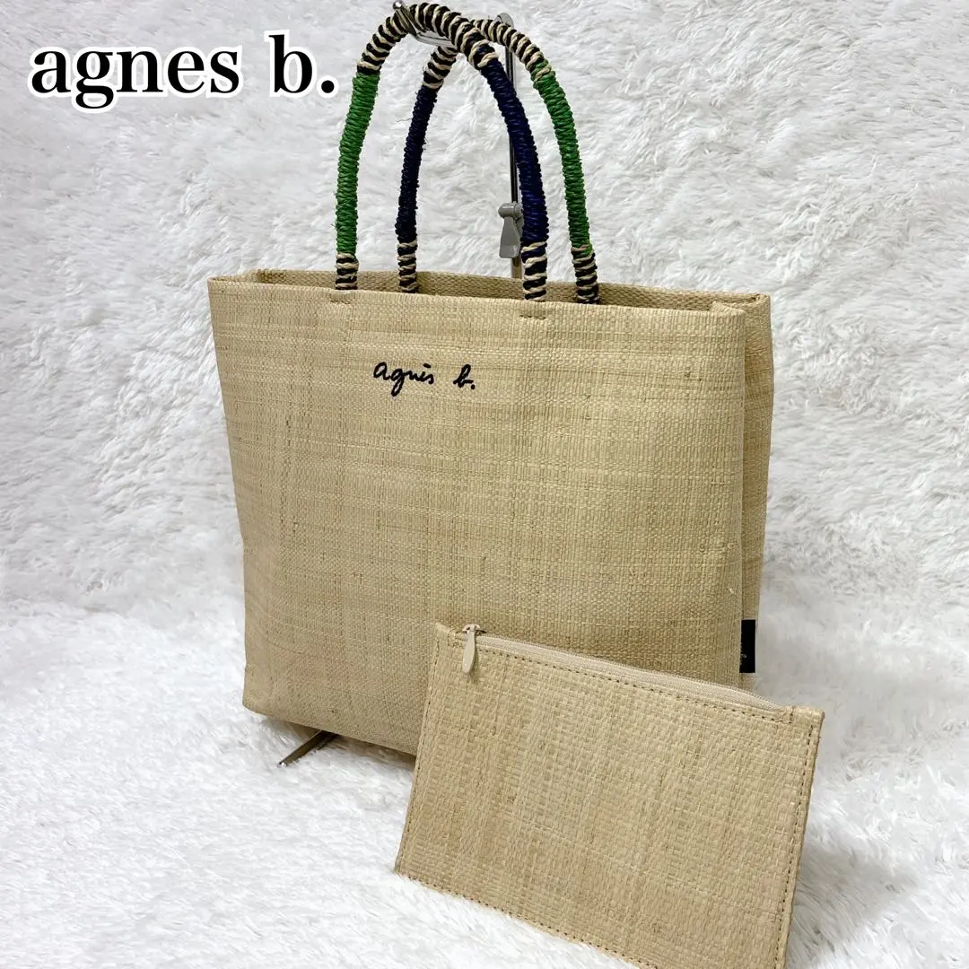 美品agnis b☆かごバッグ ベージュ ng3584-01_1.jpg