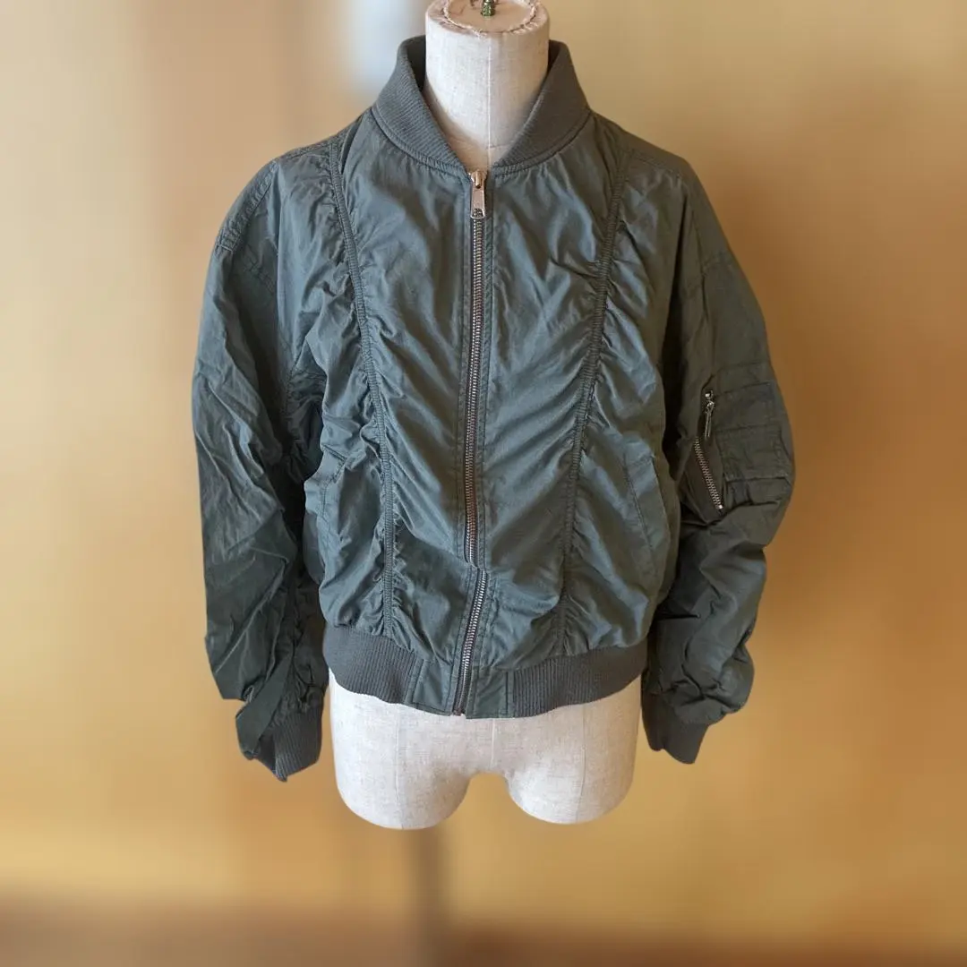 Thumbnail of avan lily Khaki MA-1 Jacket - Women's