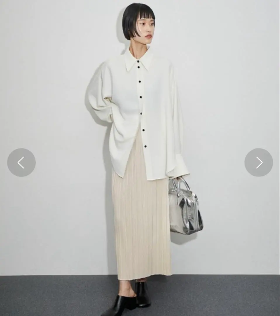 Thumbnail of ADAM ET ROPE Velour Pleated Long Skirt