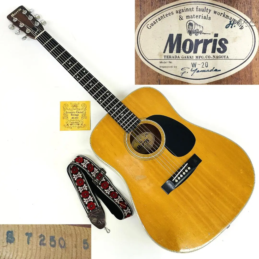 Acoustic Guitar Aria W-25 Natural Japan Made in 1970s Folk