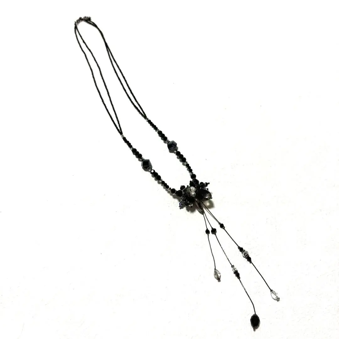 Thumbnail of Beaded Long Necklace, Black