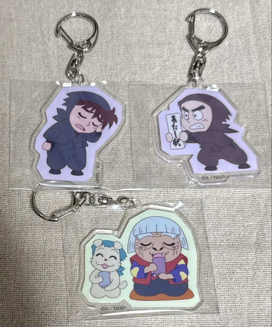 Thumbnail of Nintama Rantaro Experience Exhibition Acrylic Keychains: Doi-sensei, Sonnamon, Headmaster & Hemu-Hemu