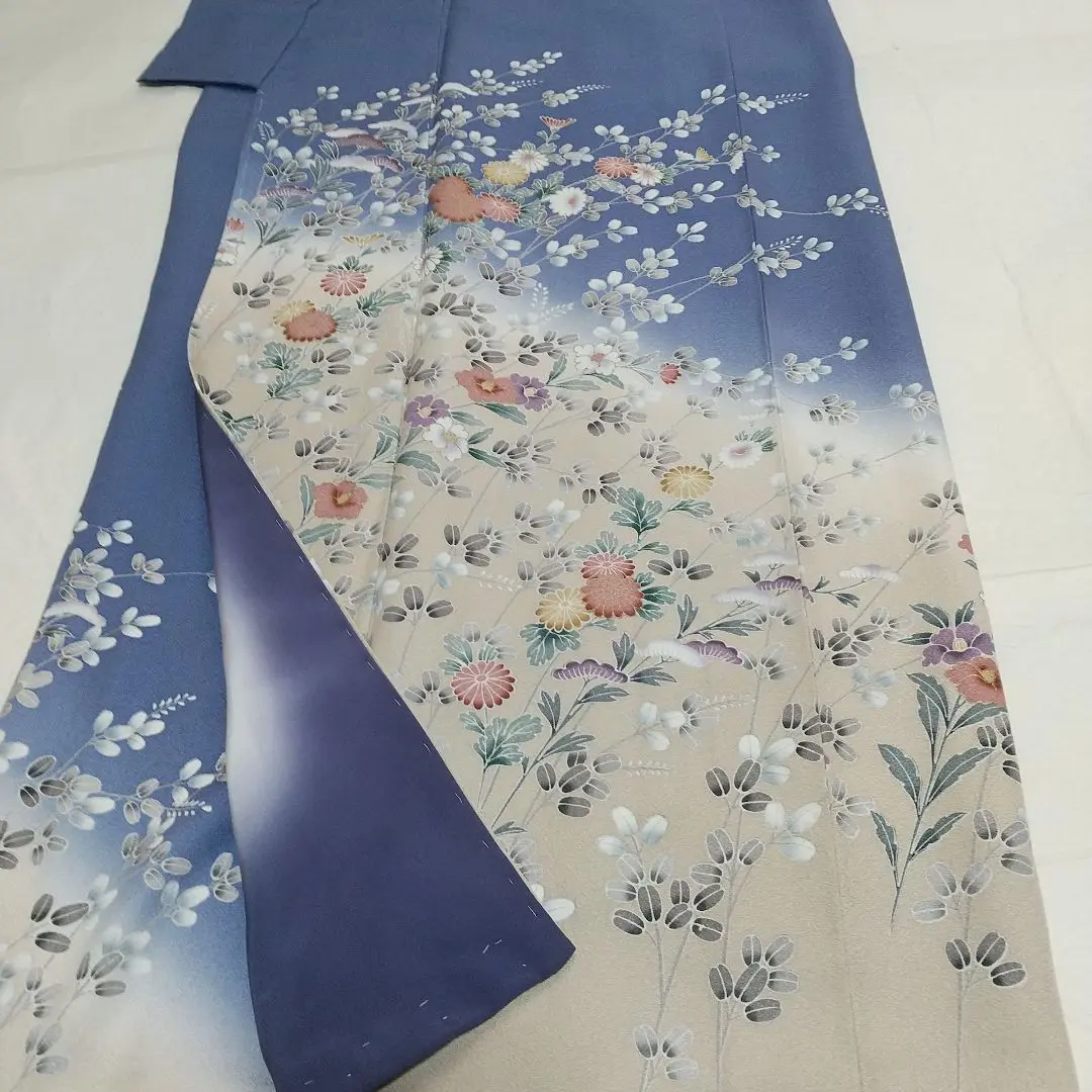 【長期保管品】正絹小紋着尺 澤瀉 オモダカ 反物 未仕立て品 長期保管品】正絹小紋着尺 澤瀉 オモダカ 反物 未仕立て品