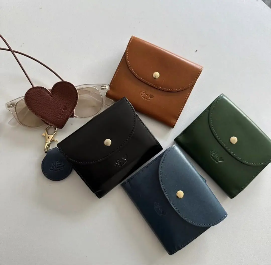kaoyorinakami ☺︎<❤︎ leather wallet green ☺︎<❤︎ leather wallet | kaoyorinakami