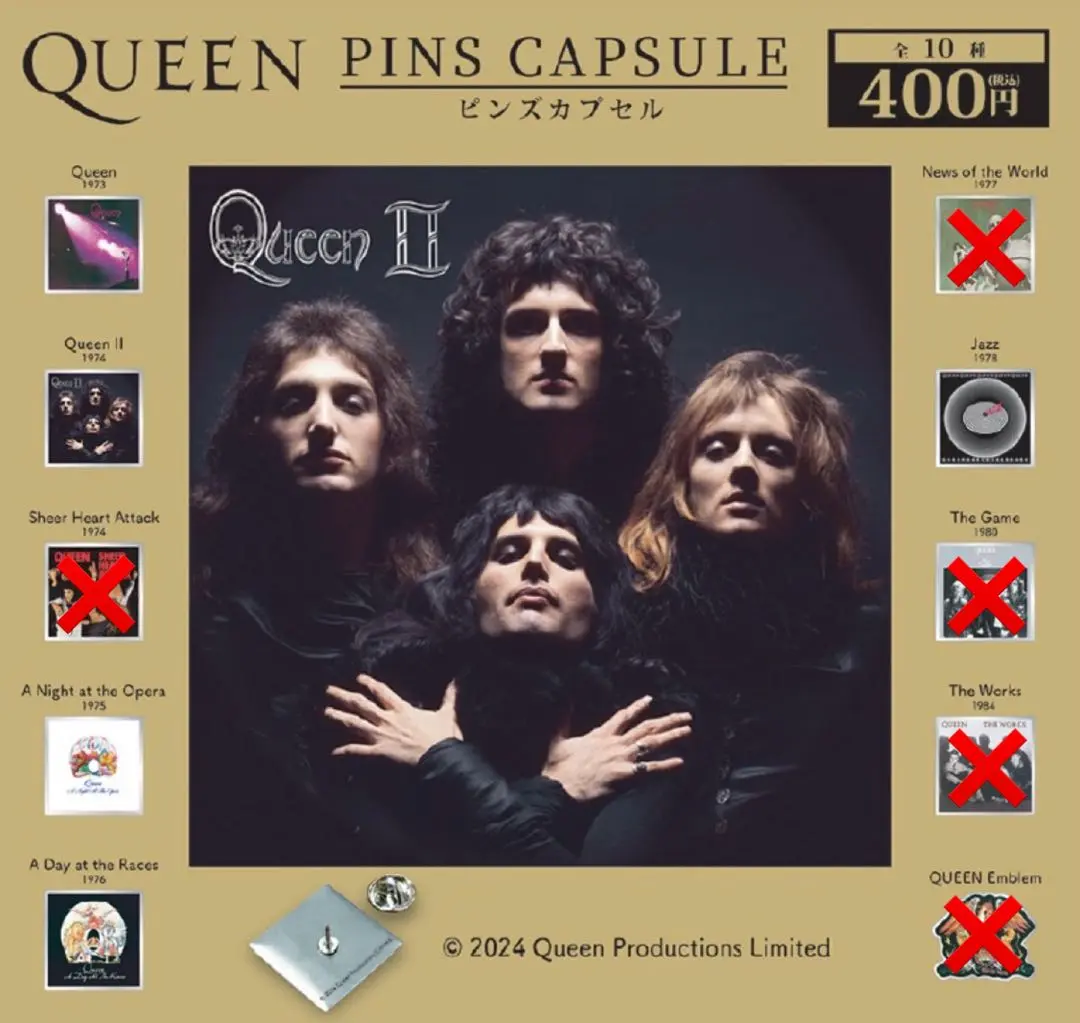 QUEEN クイーン ピンズカプセル　全10種 コンプリートセット Amazon.co.jp: 全10種 Queen クイーン - ピンズカプセル